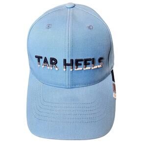 Vtg North Carolina Tar Heels Strapback Hat Cap Blue UNC Embroidered NCAA Retro